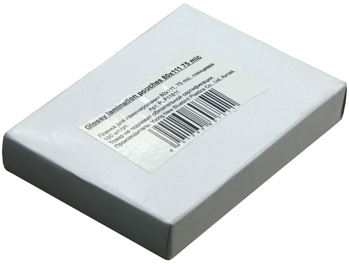 Пленка для ламинирования А7 (80х111мм, 2х75мкм, 100шт/уп) глянцевая /LF/