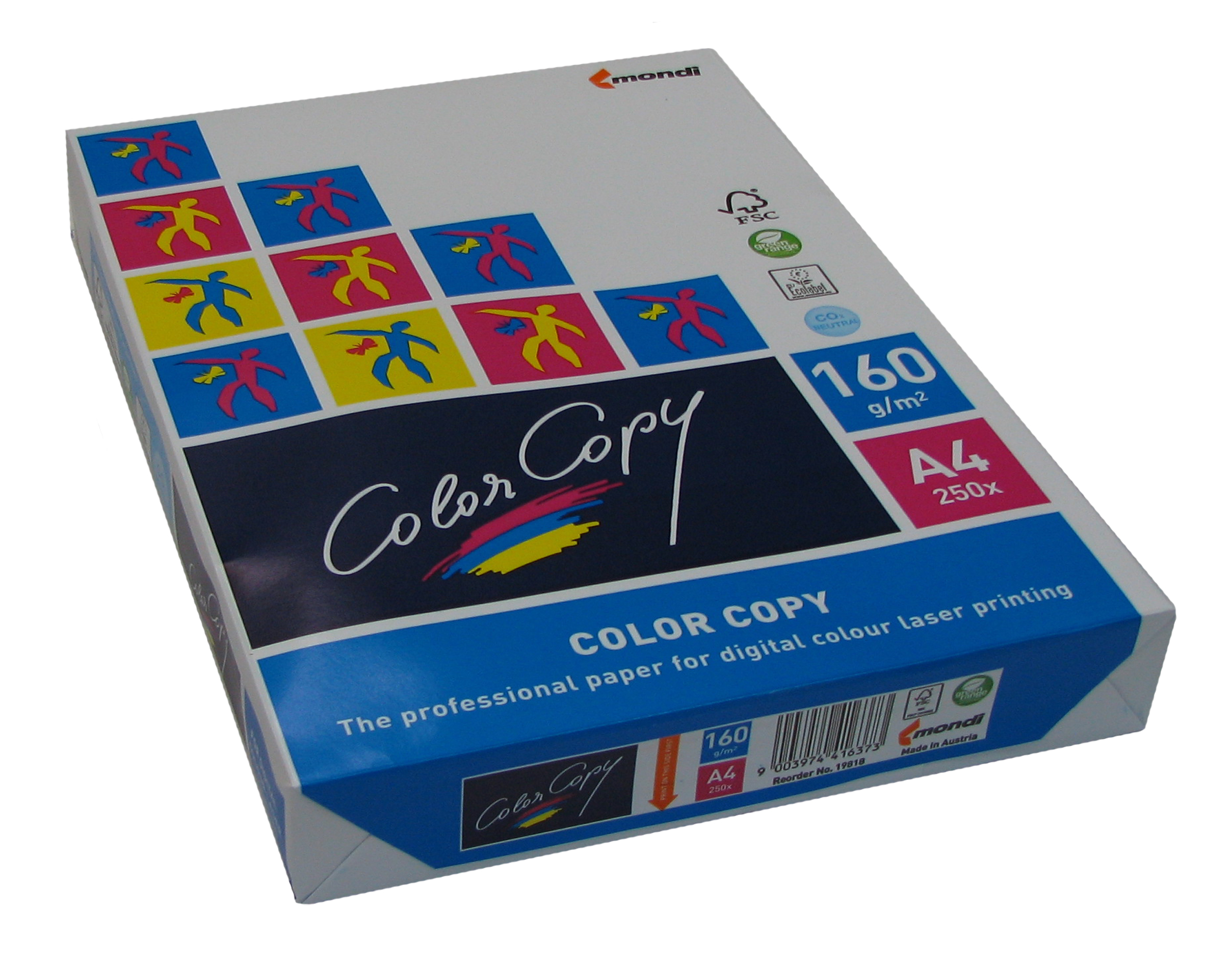 Бумага для лазерной печати Color Copy A4 (160 г/кв.м, 210x297 мм, 250 л/пач)