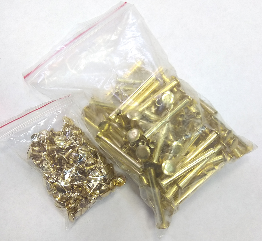 Болты металлические для скрепления "Золото" (40мм, 100шт/уп)