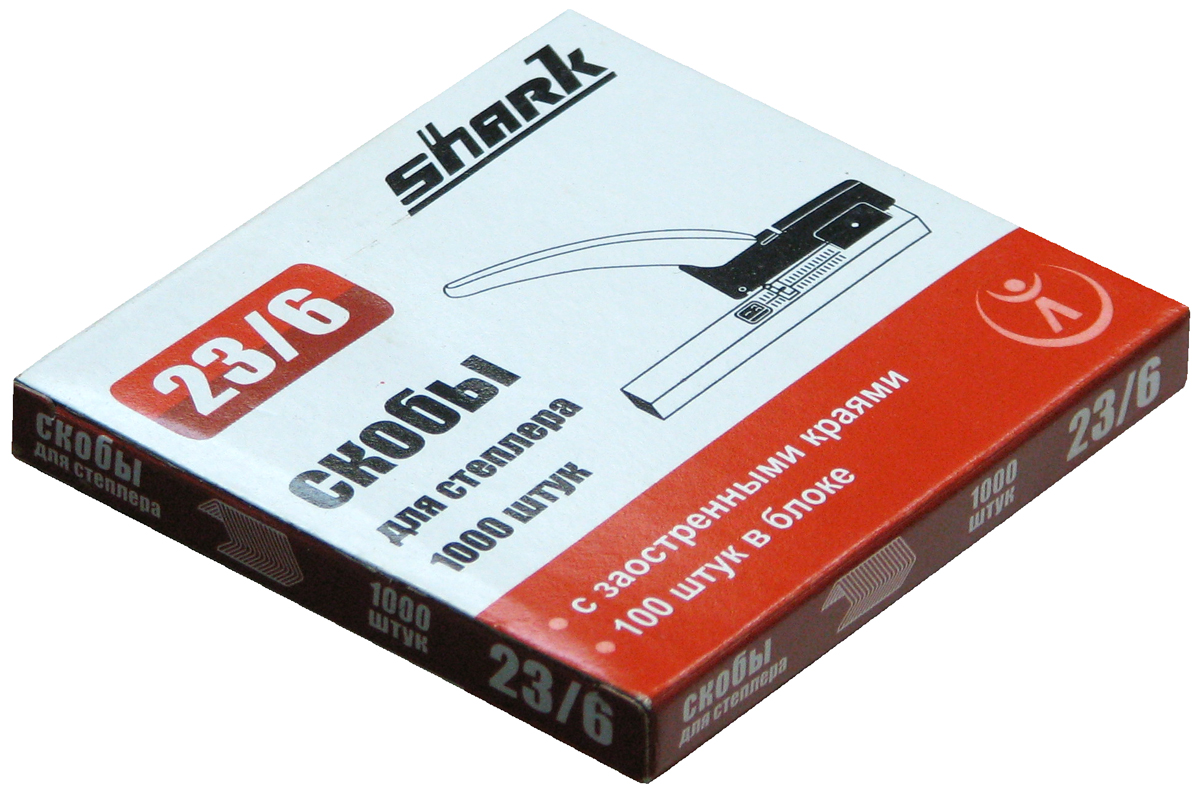 Скобы для степлера Shark 23/6 (1000шт./уп)