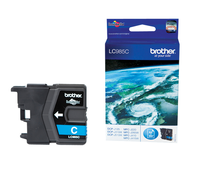 Картридж LC-985C Brother DCP J125/515/ MFC J220/415 (цвет: голубой) [ресурс: 260 стр.] [артикул: LC985C] /оригинальный/