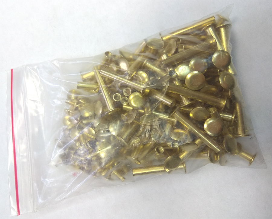 Болты металлические для скрепления "Золото" (30мм, 100шт/уп)