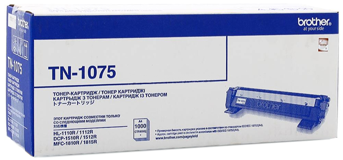 Тонер-картридж TN-1075 Brother HL 1110/1212/ MFC 1810/1912/ DCP 1510/1612 (цвет: черный) [ресурс: 1 000 стр.] [артикул: TN1075] /оригинальный/
