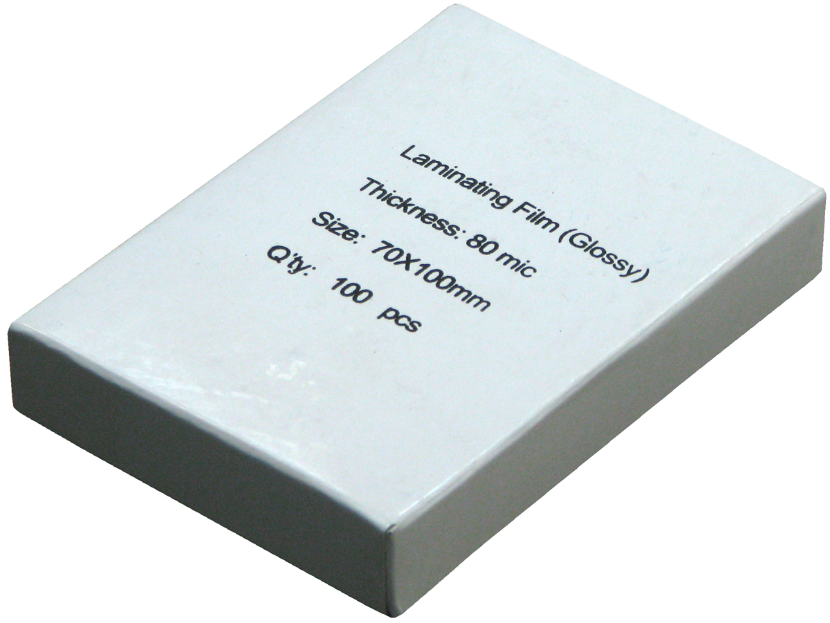 Пленка для ламинирования (70х100мм, 2х80мкм, 100шт/уп) глянцевая /LF/