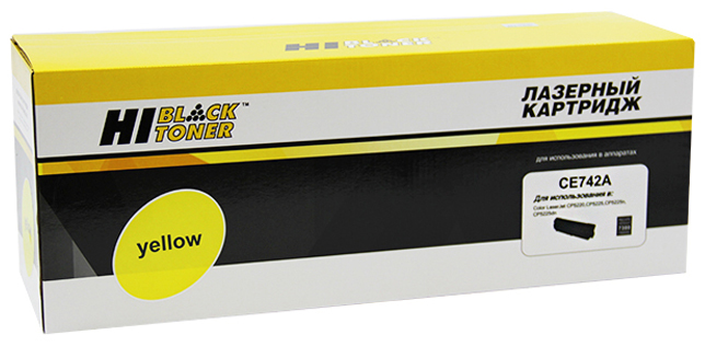 Тонер-картридж HP LaserJet Pro Color CP5220ser/5225 (цвет: жёлтый) [ресурс: 7 300 стр.] [артикул: HB-CE742A] /совместимый [Hi-Black]/