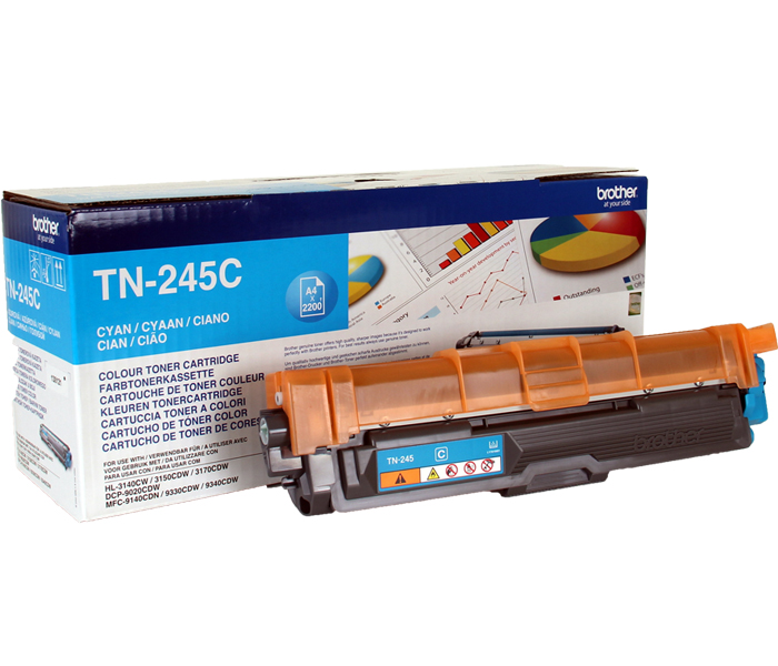 Тонер-картридж TN-245C Brother HL 3140/3170/ DCP 9020/ MFC 9140/9340 (цвет: голубой) [ресурс: 2 200 стр.] [артикул: TN245C] /оригинальный/