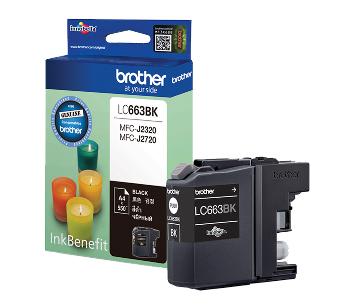 Картридж LC-663BK Brother MFC J2320/2720 (цвет: чёрный) [ресурс: 550 стр.] [артикул: LC663BK] /оригинальный/