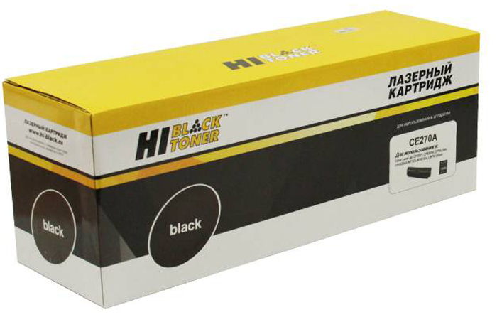 Тонер-картридж HP Color LaserJet CP5520ser/5525/ M750 (цвет: чёрный) [ресурс: 13 500 стр.] [артикул: HB-CE270A] /совместимый [Hi-Black]/