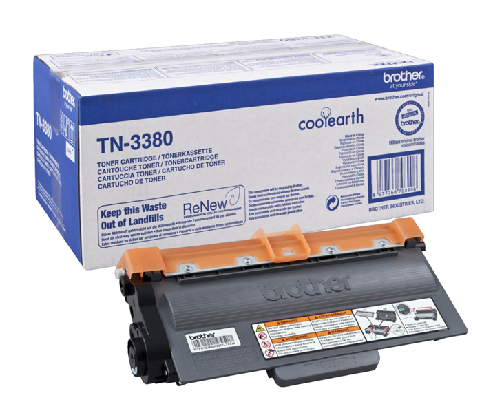 Тонер-картридж TN-3380 Brother HL 5440/6180/ DCP 8110/8250/ MFC 8320/8950 (цвет: черный) [ресурс: 8 000 стр.] [артикул: TN3380] /оригинальный/