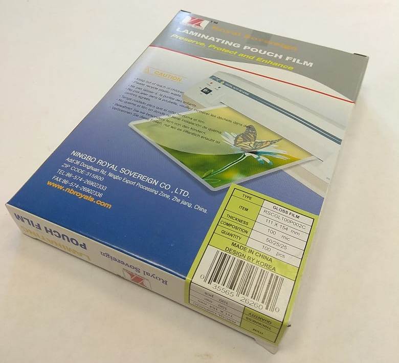 Пленка для ламинирования А6 (111х154мм, 2х100мкм, 100шт/уп) глянцевая /LF/