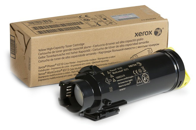 Тонер-картридж Xerox Phaser 6510/ WC 6515 (цвет: жёлтый) [ресурс: 2 400 стр.] [артикул: 106R03487] /оригинальный/