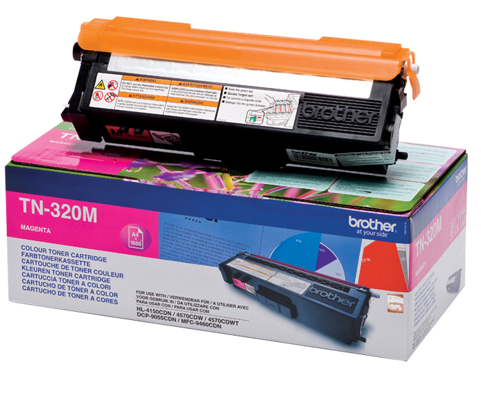 Тонер-картридж TN-320M Brother HL 4140/4570/ DCP 9055/9270/ MFC 9460/9970 (цвет: пурпурный) [ресурс: 1 500 стр.] [артикул: TN320M] /оригинальный/