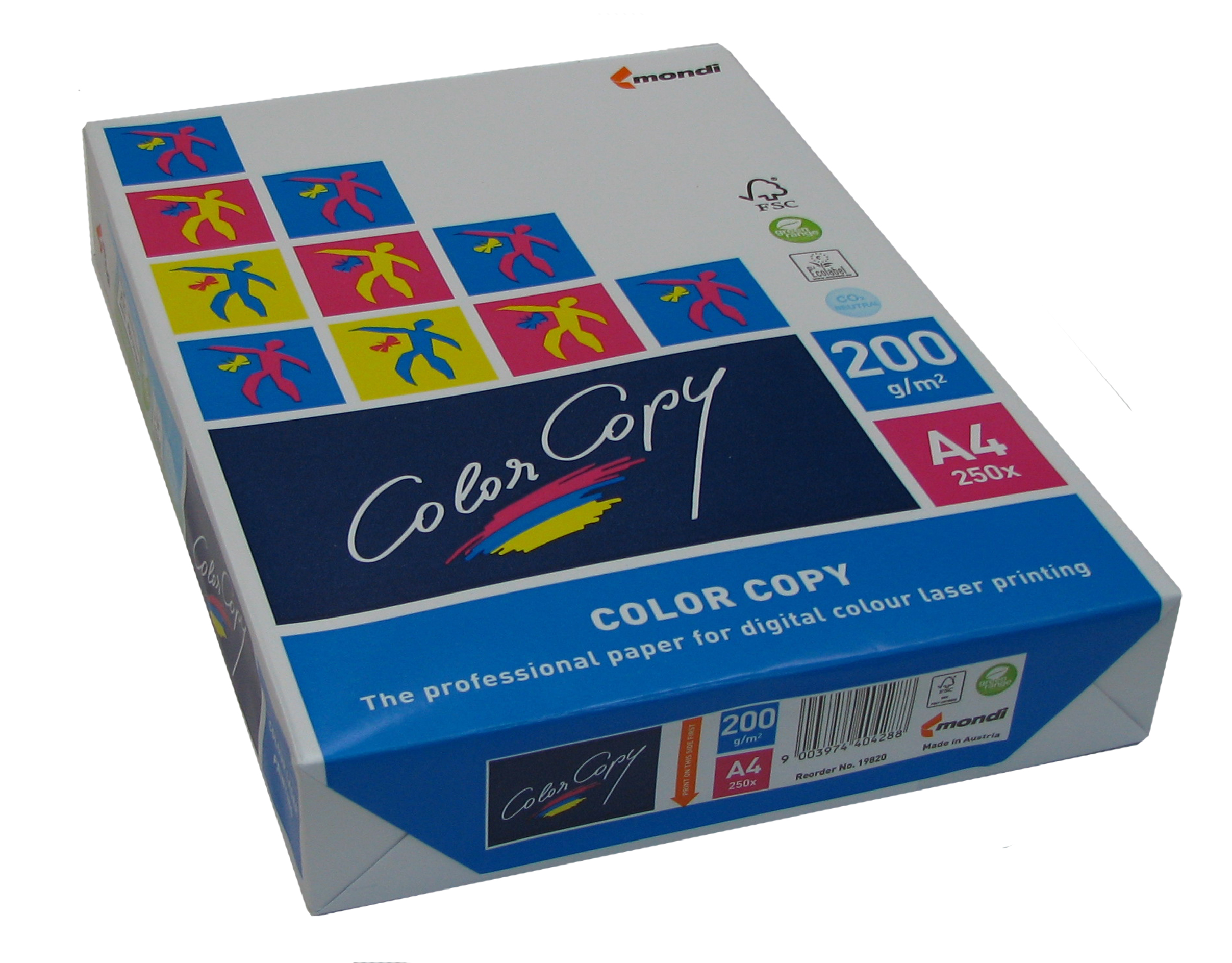 Бумага для лазерной печати Color Copy A4 (200 г/кв.м, 210x297 мм, 250 л/пач)