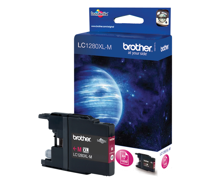 Картридж LC-1280XLM Brother MFC J5910/6910 (цвет: пурпурный) [ресурс: 1 200 стр.] [артикул: LC1280XLM] /оригинальный/