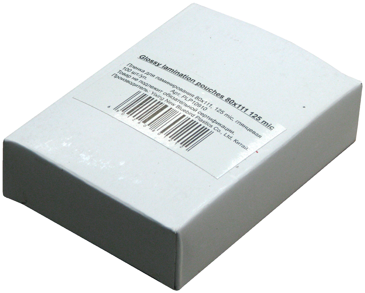 Пленка для ламинирования А7 (80х111мм, 2х125мкм, 100шт/уп) глянцевая /LF/