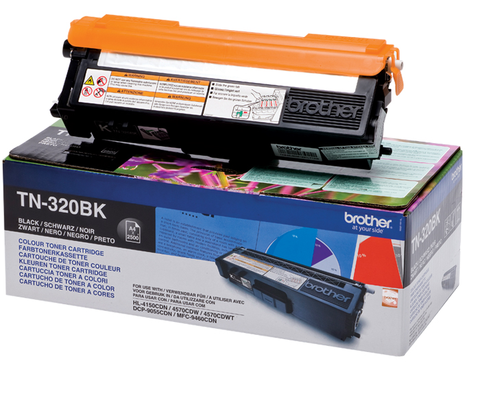 Тонер-картридж TN-320BK Brother HL 4140/4570/ DCP 9055/9270/ MFC 9460/9970 (цвет: чёрный) [ресурс: 2 500 стр.] [артикул: TN320BK] /оригинальный/