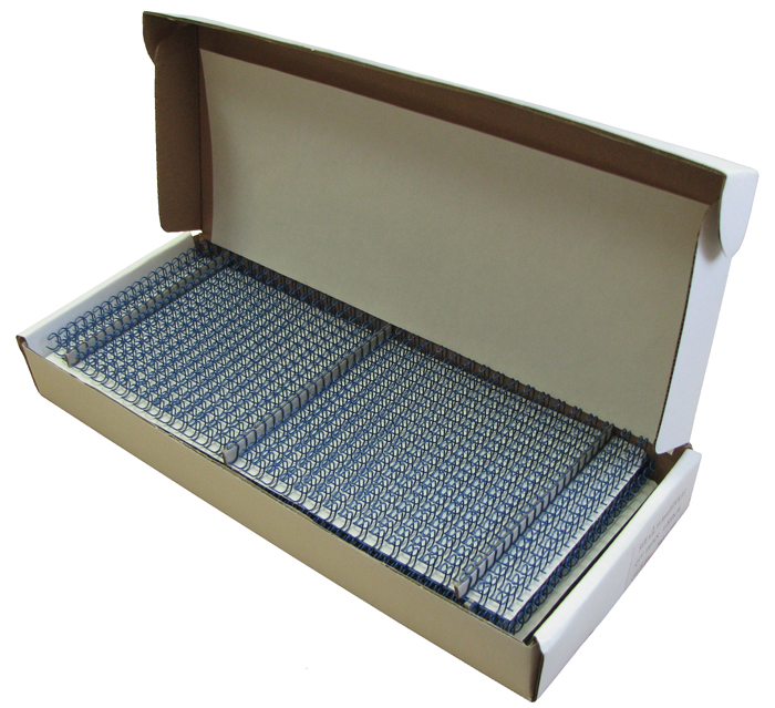 Металлические пружины для переплета в нарезке 4,8 мм синие (3/16", шаг 3:1, 34 петли, 100 шт/уп)