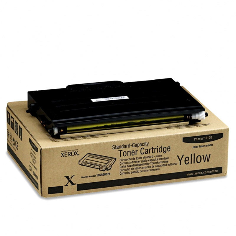 Тонер-картридж Xerox Phaser 6100 (цвет: жёлтый) [ресурс: 5 000 стр.] [артикул: 106R00682] /оригинальный/