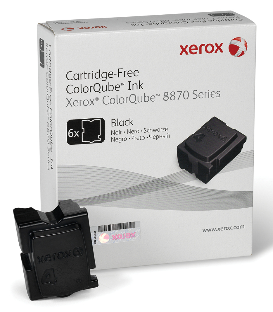 Чернила Xerox ColorQube 8870/8880 (цвет: чёрные) [ресурс: 6 х 2780 стр.] [артикул: 108R00961] /оригинальные/