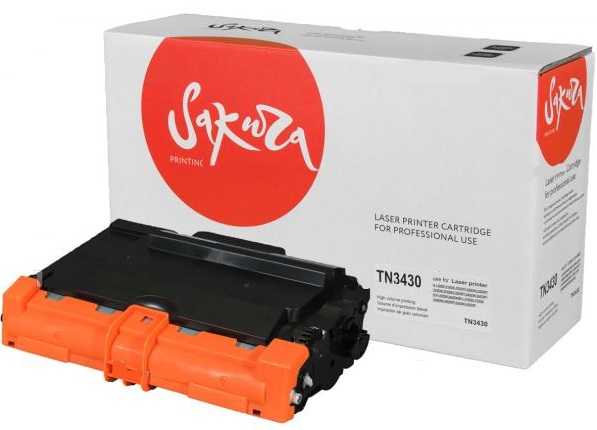 Тонер-Картридж Brother HL L5000/6400/ DCP L5500/6600/ MFC L5700\6900 (цвет: чёрный) [ресурс: 3 000 стр.] [артикул: SAC-TN3430] /совместимый [Sakura]/