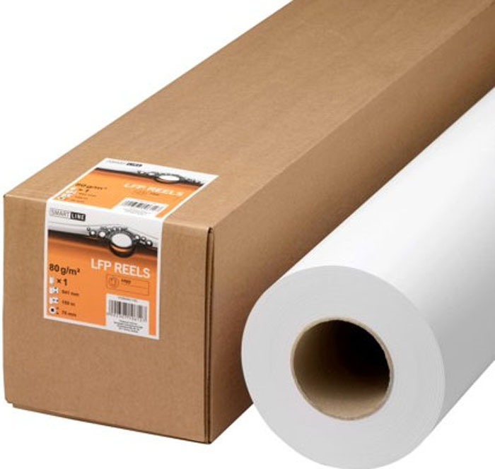 Бумага для плоттеров SmartLine LFP PhotoJet Satin Inkjet (сатин) A0+ (914 мм x 30 м, 170 г/кв.м, втулка 50,8 мм)