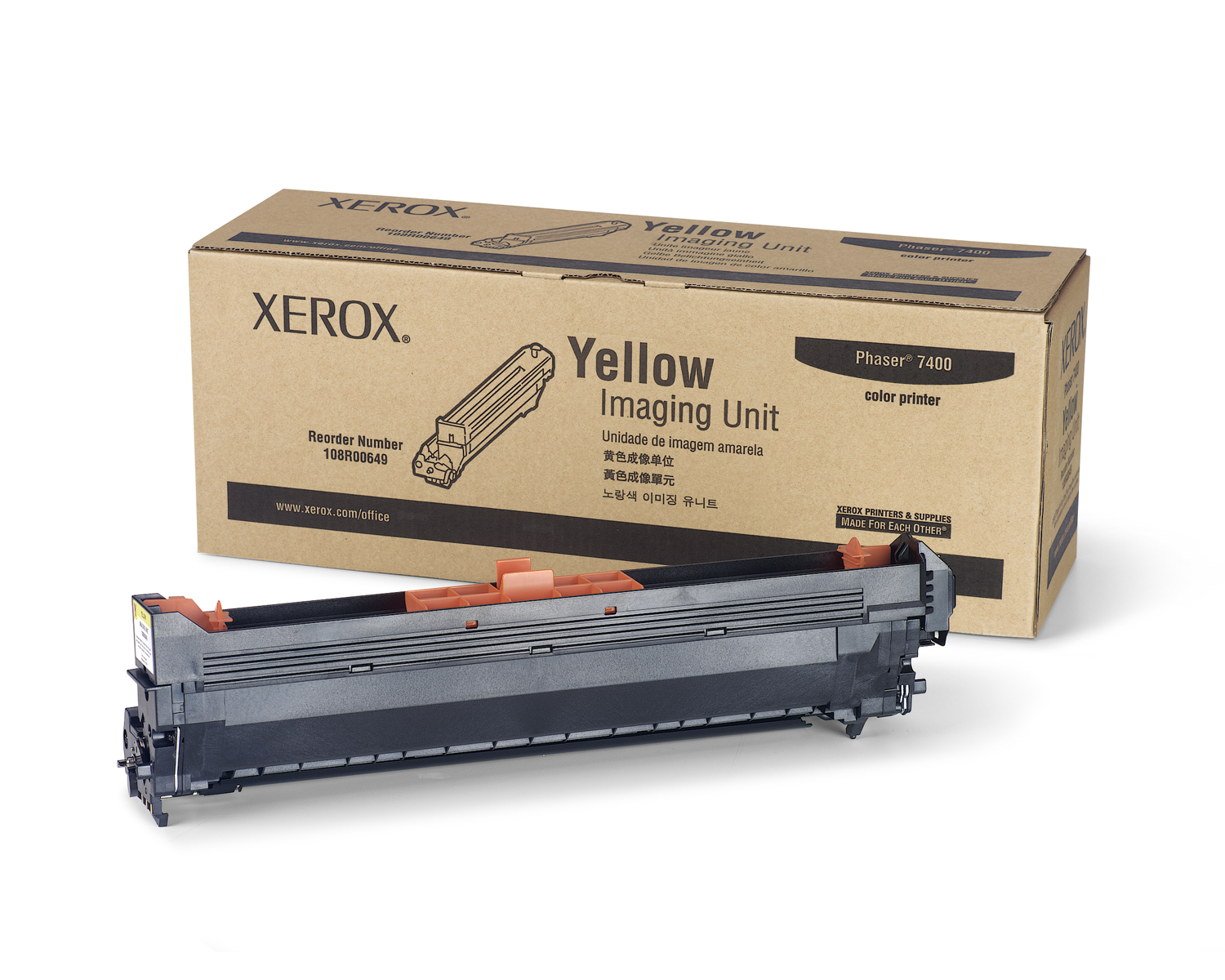 Копи-картридж Xerox Phaser 7400 (цвет: жёлтый) [ресурс: 30 000 стр.] [артикул: 108R00649] /оригинальный/