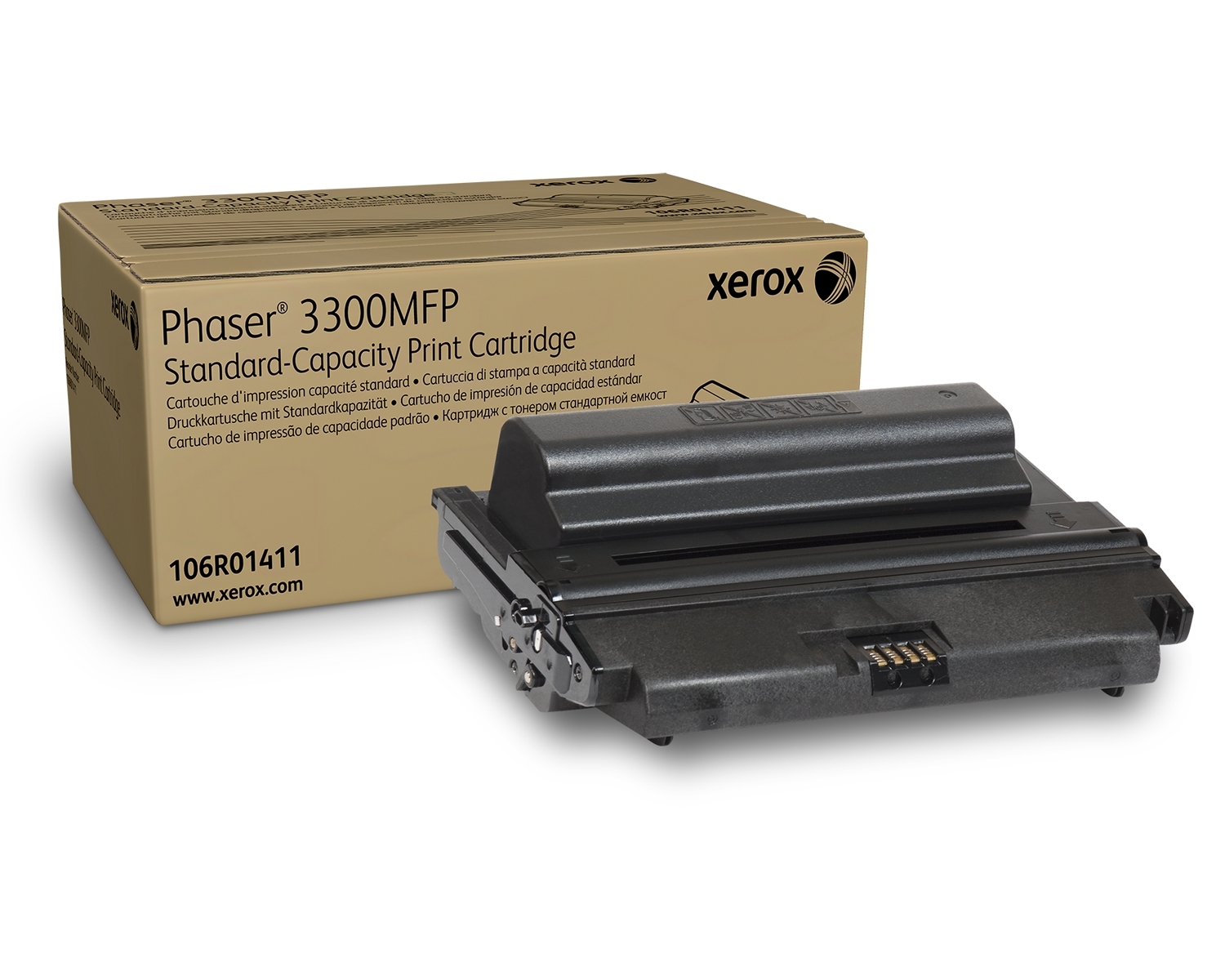 Принт-картридж Xerox Phaser 3300 MFP/X (цвет: чёрный) [ресурс: 4 000 стр.] [артикул: 106R01411] /оригинальный/ [R]