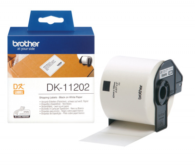 Наклейки DK11202 для маркировки грузов Brother QL 500/1060 (размер: 62x100мм) [кол-во: 300 накл/рул] [артикул: DK-11202] /оригинальные/