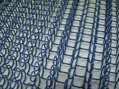 Металлические пружины для переплета в нарезке 14,3 мм синие (9/16", шаг 3:1, 34 петли, 100 шт/уп)