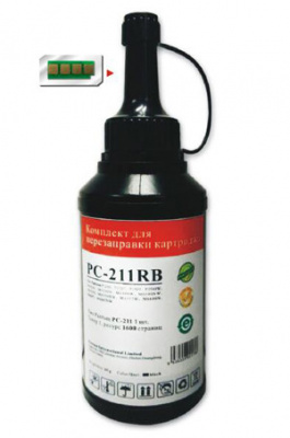 Заправочный комплект тонер + чип Pantum P2200/07/ P2500/ M6500/50/ M6607 (цвет: черный) [ресурс: 1600 стр.] [артикул: [PC-211RB] /оригинальный/