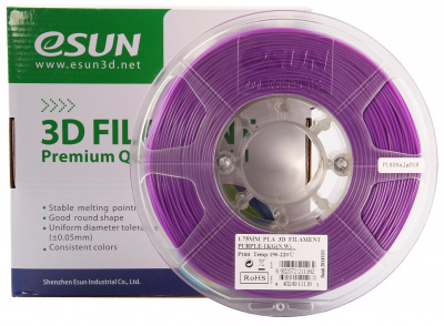 Проволока ABS+ ESUN для печати на 3D-принтерах (диаметр нити: 1,75 мм, вес катушки: 1 кг, цвет: пурпурный) Проволока ABS+ ESUN для печати на 3D-принтерах (диаметр нити: 1,75 мм, вес катушки: 1 кг, цвет: пурпурный)