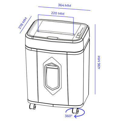 Уничтожитель (шредер) бумаги ГЕЛЕОС АП 20-5 с автоподатчиком (размер частицы 1,9х12 мм)