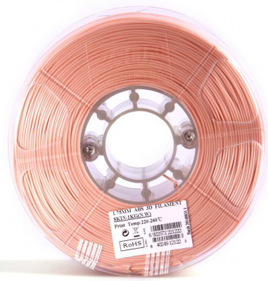 Проволока ABS+ ESUN для печати на 3D-принтерах (диаметр нити: 1,75 мм, вес катушки: 1 кг, цвет: телесный)