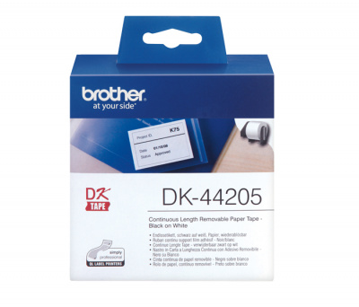 Лента бумажная DK44205 съемная клеящаяся цельная Brother QL-500/1060 (размер: 62мм x 30,48м) [артикул: DK-44205] /оригинальная/