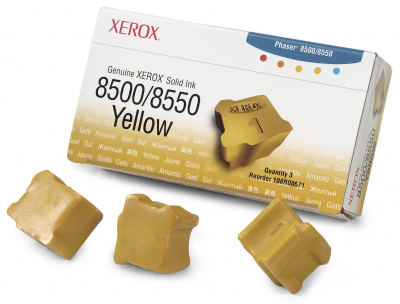 Чернила Xerox Phaser 8500/8550 (цвет: жёлтые) [ресурс: 3 х 1000 стр.] [артикул: 108R00671] /оригинальные/