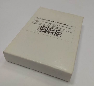 Пленка для ламинирования (85х120мм, 2х80мкм, 100шт/уп) глянцевая /LF/