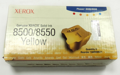 108R00671 Картридж твердочернильный (3шт/уп) Xerox Phaser 8500/8550 (желтый) [3x1000 страниц] [R]