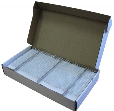 Металлические пружины для переплета в нарезке 14,3 мм белые (9/16", шаг 3:1, 34 петли, 100 шт/уп) Металлические пружины для переплета в нарезке 14,3 мм белые (9/16", шаг 3:1, 34 петли, 100 шт/уп)