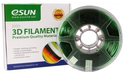 Проволока PETG-пластик ESUN для печати на 3D-принтерах (диаметр нити: 1,75 мм, вес катушки: 1 кг, цвет: зеленый) Проволока PETG-пластик ESUN для печати на 3D-принтерах (диаметр нити: 1,75 мм, вес катушки: 1 кг, цвет: зеленый)