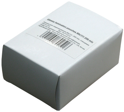 Пленка для ламинирования А7 (80х111мм, 2х250мкм, 100шт/уп) глянцевая /LF/