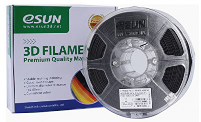 Проволока PETG-пластик ESUN для печати на 3D-принтерах (диаметр нити: 1,75 мм, вес катушки: 1 кг, цвет: черный) Проволока PETG-пластик ESUN для печати на 3D-принтерах (диаметр нити: 1,75 мм, вес катушки: 1 кг, цвет: черный)
