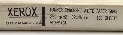 Бумага дизайнерская Xerox Hammer Embossed "Молоток" SRA3 (250 г/кв.м, 450х320мм, 100 л/п, цвет: белый) [артикул 007R96574] [R]