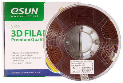 Проволока PLA+ ESUN для печати на 3D-принтерах (диаметр нити: 1,75 мм, вес катушки: 1 кг, цвет: коричневый) Проволока PLA+ ESUN для печати на 3D-принтерах (диаметр нити: 1,75 мм, вес катушки: 1 кг, цвет: коричневый)