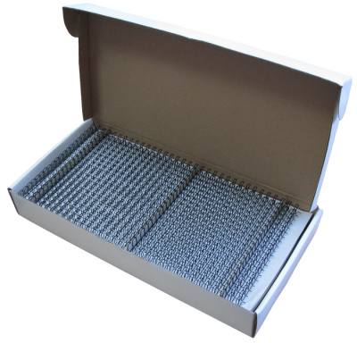 Металлические пружины для переплета в нарезке 6,4 мм черные (1/4", шаг 3:1, 34 петли, 100 шт/уп)