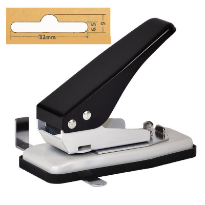 Дырокол Warrior 33060a-1 (32х6,5х9 мм) [под евроотверстие, с линейкой]