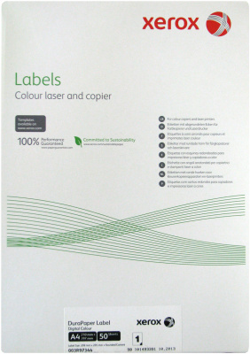 Пленка самоклеящаяся Xerox DuraPaper A4 (матовая белая) (210x297 мм, 50 л/пач) [арт. 003R97344]