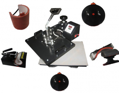 Термопресс горизонтально-поворотный Bulros K-6 (6 сменных насадок)