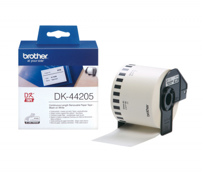 Лента бумажная DK44205 съемная клеящаяся цельная Brother QL-500/1060 (размер: 62мм x 30,48м) [артикул: DK-44205] /оригинальная/