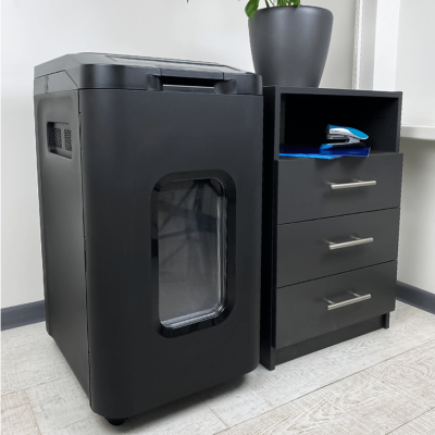 Уничтожитель (шредер) бумаги ГЕЛЕОС АП 55-4 с автоподачиком (размер частицы 3,9х12 мм)