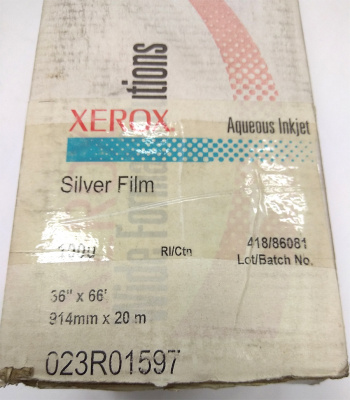 Пленка Xerox Metallic Film Silver A0+ (914 мм х 20 м, толщина 100 мкм, втулка 50,8 мм) [артикул 023R01597] [R]